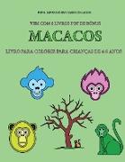 Livro para colorir para crianças de 4-5 anos (Macacos)