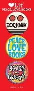 Peace, Love, Books 3-Button Assortment