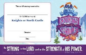 Vacation Bible School (Vbs) 2020 Knights of North Castle Leader Recognition Certificates (Pkg of 12): Quest for the King's Armor