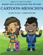 Malbuch für 7+ jährige Kinder (Cartoon-Menschen)