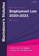 Blackstone's Statutes on Employment Law 2020-2021