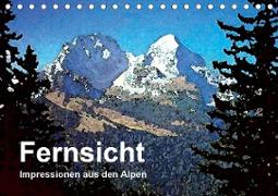 Fernsicht - Impressionen aus den Alpen (Tischkalender 2021 DIN A5 quer)