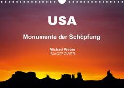 USA - Monumente der Schöpfung (Wandkalender 2021 DIN A4 quer)