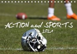 Action and Sports (Tischkalender 2021 DIN A5 quer)