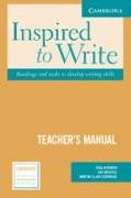 Inspired to Write Teacher's Manual: Readings and Tasks to Develop Writing Skills