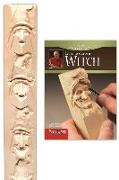 Witch Study Stick Kit (Learn to Carve Faces with Harold Enlow): Learn to Carve a Witch Booklet & Witch Study Stick