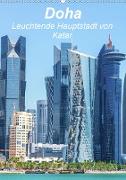 Doha Leuchtende Hauptstadt von Katar (Wandkalender 2021 DIN A2 hoch)