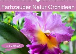 Farbzauber Natur Orchideen - CH Version (Wandkalender 2021 DIN A3 quer)