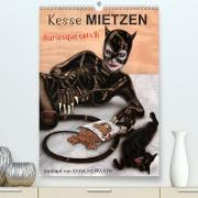 Kesse Mietzen - Burlesque cats II - mit flotten Linien gezeichnete Pin-up Katzen (Premium, hochwertiger DIN A2 Wandkalender 2021, Kunstdruck in Hochglanz)