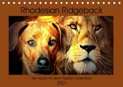 Rhodesian Ridgeback der Hund mit dem Tropfen Löwenblut (Tischkalender 2021 DIN A5 quer)