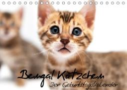 Bengal Kätzchen - Der Geburtstagskalender (Tischkalender 2021 DIN A5 quer)
