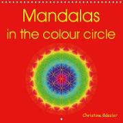 Mandalas in the colour circle (Wall Calendar 2021 300 × 300 mm Square)