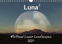 Luna 2 - fictional lunar landscapes (Wall Calendar 2021 DIN A4 Landscape)