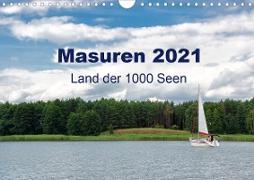 Masuren 2021 - Land der 1000 Seen (Wandkalender 2021 DIN A4 quer)