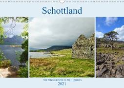 Schottlands - von den Küsten bis in die Highlands (Wandkalender 2021 DIN A3 quer)