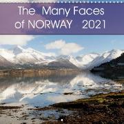 The Many Faces of NORWAY (Wall Calendar 2021 300 × 300 mm Square)