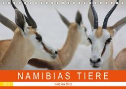 Namibias Tiere - wild im Bild (Tischkalender 2021 DIN A5 quer)