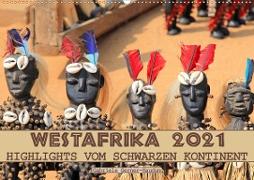 Westafrika, Highlights vom schwarzen Kontinent (Wandkalender 2021 DIN A2 quer)