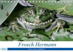 Frosch Hermann, mein treuer Gefährte. (Tischkalender 2021 DIN A5 quer)