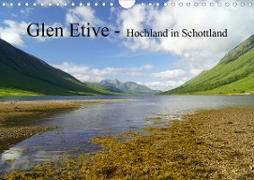 Glen Etive - Hochland in Schottland (Wandkalender 2021 DIN A4 quer)