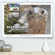Seychellen Riesenschildkröten (Premium, hochwertiger DIN A2 Wandkalender 2021, Kunstdruck in Hochglanz)