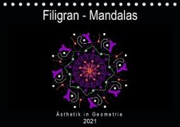 Filigran - Mandalas (Tischkalender 2021 DIN A5 quer)