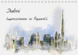 Dubai - Impressionen in Aquarell (Tischkalender 2021 DIN A5 quer)