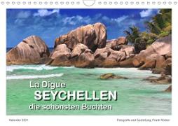La Digue Seychellen - die schönsten Buchten (Wandkalender 2021 DIN A4 quer)