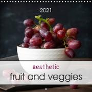 Aesthetic fruit and veggies (Wall Calendar 2021 300 × 300 mm Square)