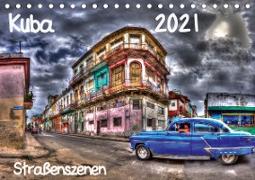 Kuba - Straßenszenen (Tischkalender 2021 DIN A5 quer)