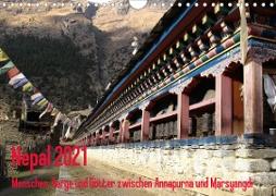Nepal 2021 Menschen, Berge und Götter zwischen Annapurna und Marsyangdi (Wandkalender 2021 DIN A4 quer)