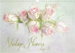 Vintage Flowers (Wandkalender 2021 DIN A4 quer)