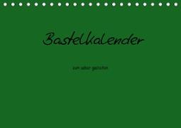 Bastelkalender - dunkel Grün (Tischkalender 2021 DIN A5 quer)