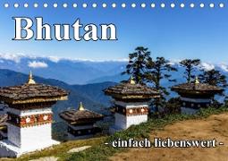 Bhutan - einfach liebenswert (Tischkalender 2021 DIN A5 quer)