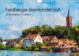 Feldberger Seenlandschaft - Spaziergang in Aquarell (Wandkalender 2021 DIN A4 quer)