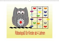 Rätselspaß für Kinder ab 4 Jahren/AT-Version (Wandkalender 2021 DIN A3 quer)