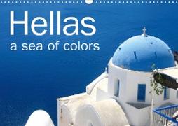Hellas - a sea of colors / UK-Version (Wall Calendar 2021 DIN A3 Landscape)