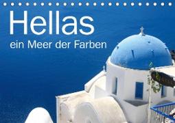 Hellas - ein Meer der Farben (Tischkalender 2021 DIN A5 quer)