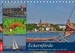 Eckernförde. Eichhörnchen im Wappen - das Meer vor der Tür (Tischkalender 2021 DIN A5 quer)