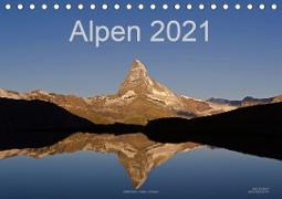 Alpen (Tischkalender 2021 DIN A5 quer)