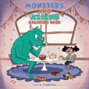 Monsters and Aliens Coloring Book