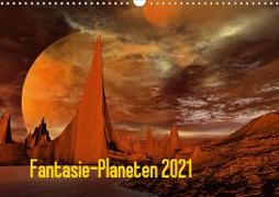 Fantasie-Planeten (Wandkalender 2021 DIN A3 quer)