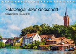 Feldberger Seenlandschaft - Spaziergang in Aquarell (Tischkalender 2021 DIN A5 quer)