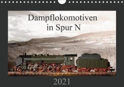 Dampflokomotiven in Spur N (Wandkalender 2021 DIN A4 quer)