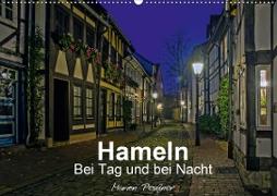 Hameln bei Tag und bei Nacht (Wandkalender 2021 DIN A2 quer)