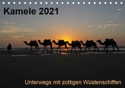 Kamele 2021 - Unterwegs mit zottigen WüstenschiffenCH-Version (Tischkalender 2021 DIN A5 quer)