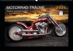 Motorrad-Träume - Chopper und Custombikes (Wandkalender 2021 DIN A2 quer)