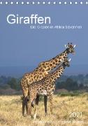 Giraffen - Die Grazien in Afrikas Savannen (Tischkalender 2021 DIN A5 hoch)
