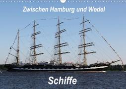 Schiffe - Zwischen Hamburg und Wedel (Wandkalender 2021 DIN A3 quer)