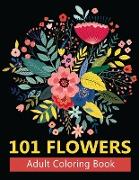 101 Flowers Adult Coloring Books